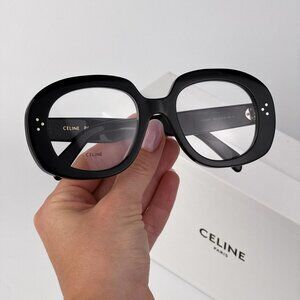 Celine 3 DOTS CL50162I Eyeglasses – Black Oval Frame | Model 001